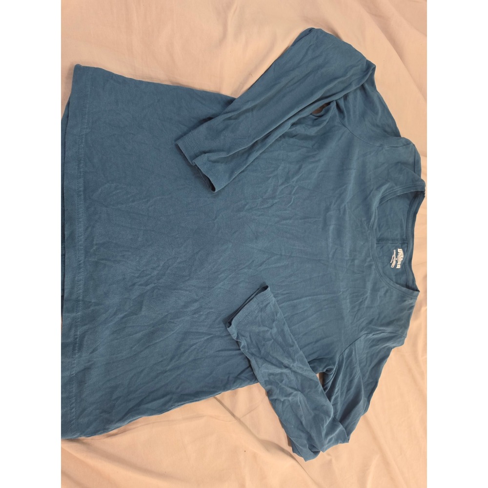 Duluth Trading Co‎ Lightweight Longtail T Shirt Mens Small Blue Teal Long Sleeve